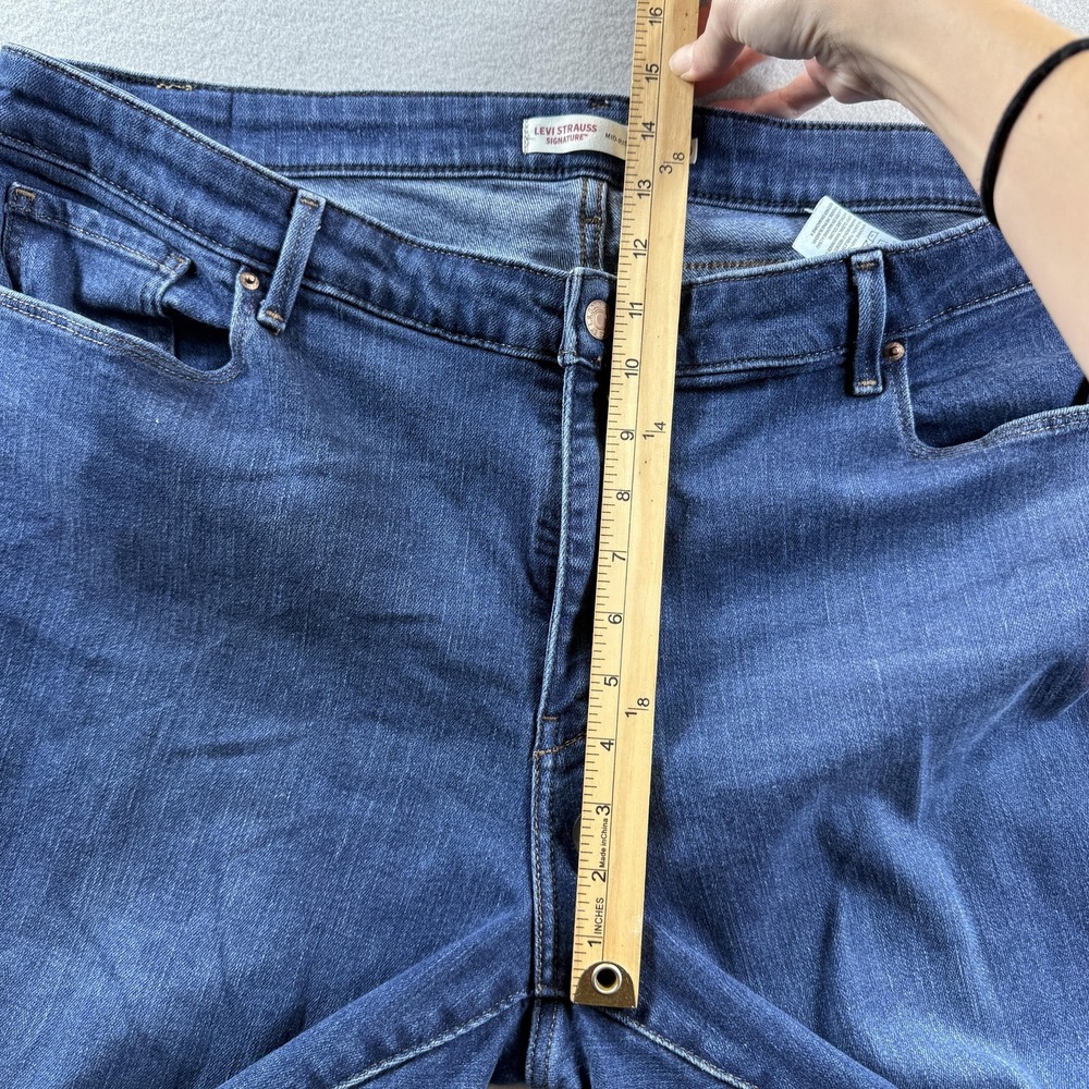 Levi Strauss Signature Bootcut Jeans Womens 20 Blue Med‎ Wash Stretch 40x28 - Picture 4 of 9